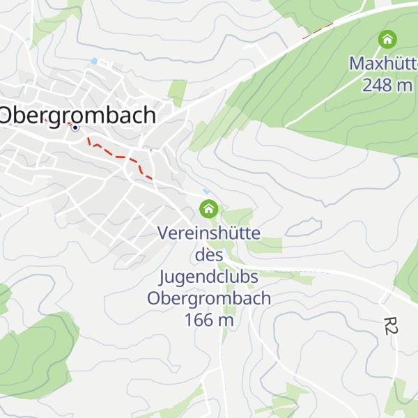 Map of Vereinshütte des Jugendclubs Obergrombach