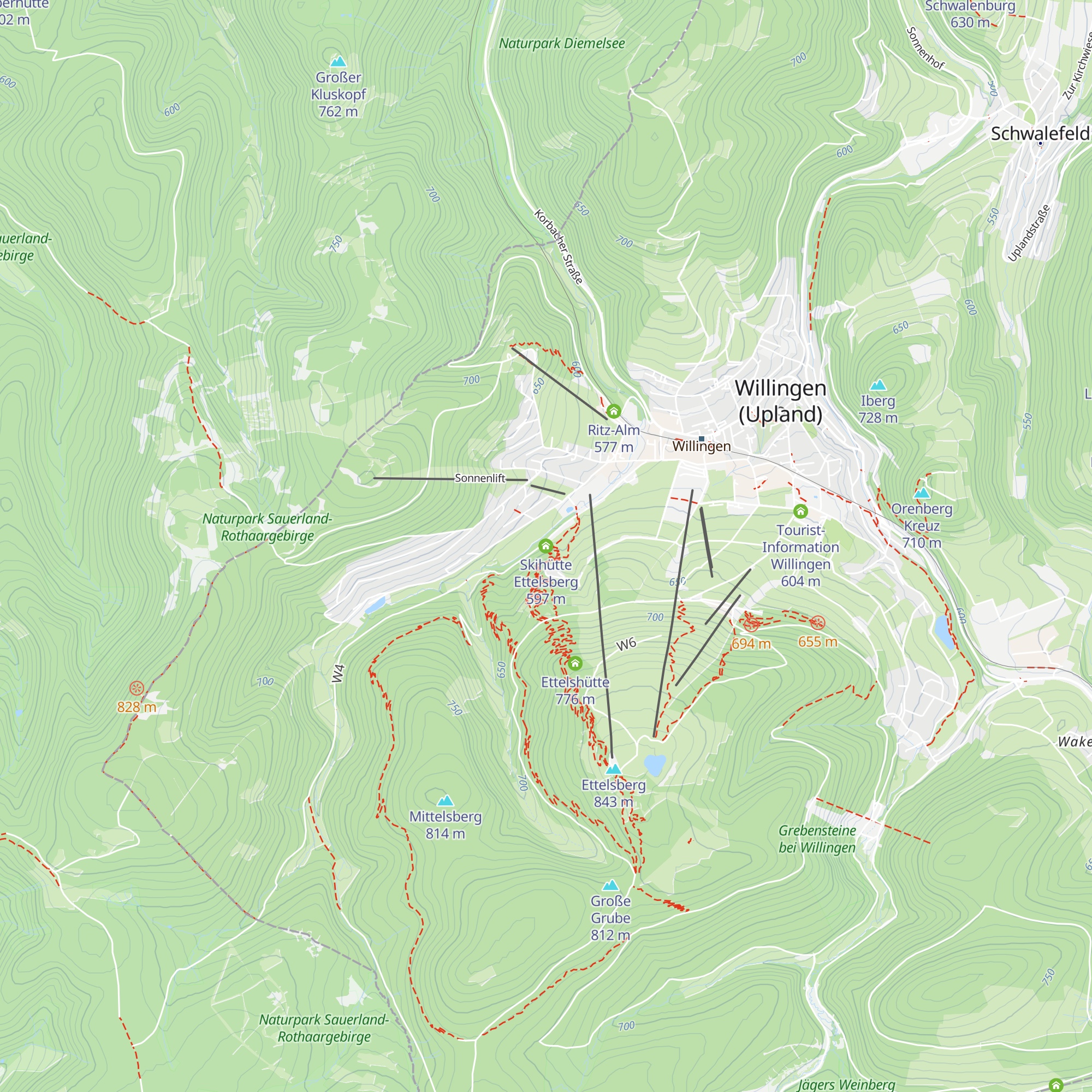 Skihütte Ettelsberg map