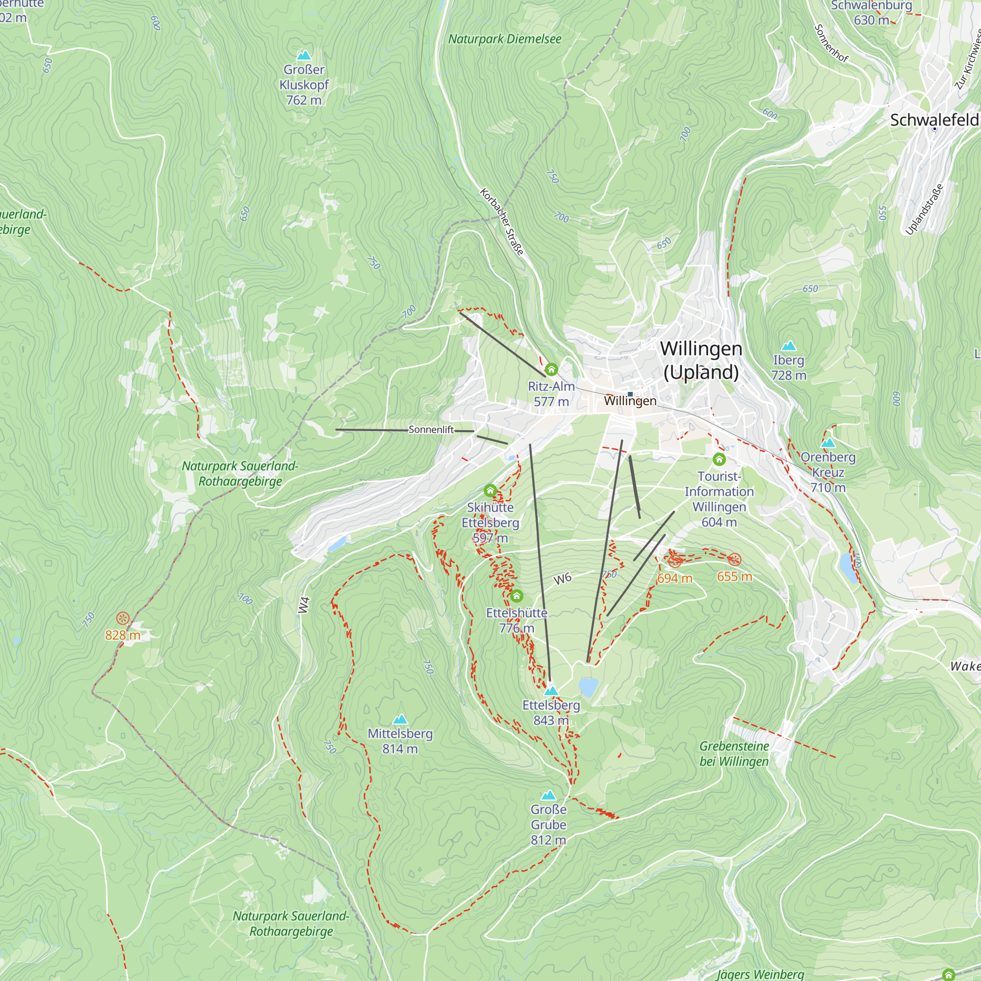 Skihütte Ettelsberg map