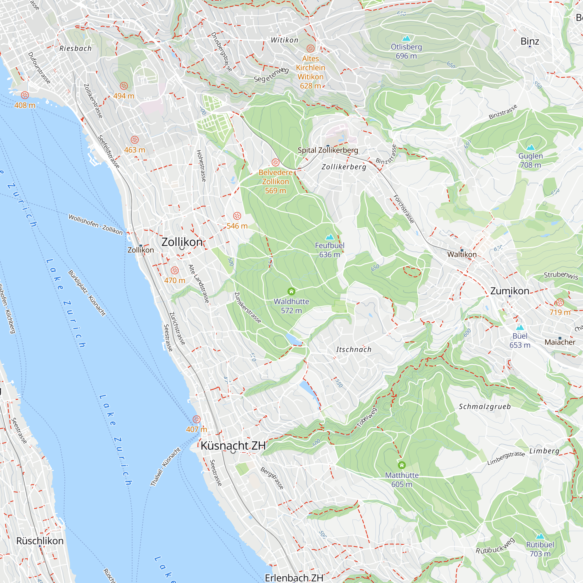 Waldhütte map