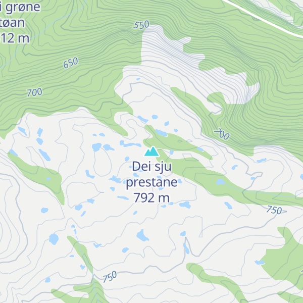 Map of Dei sju prestane