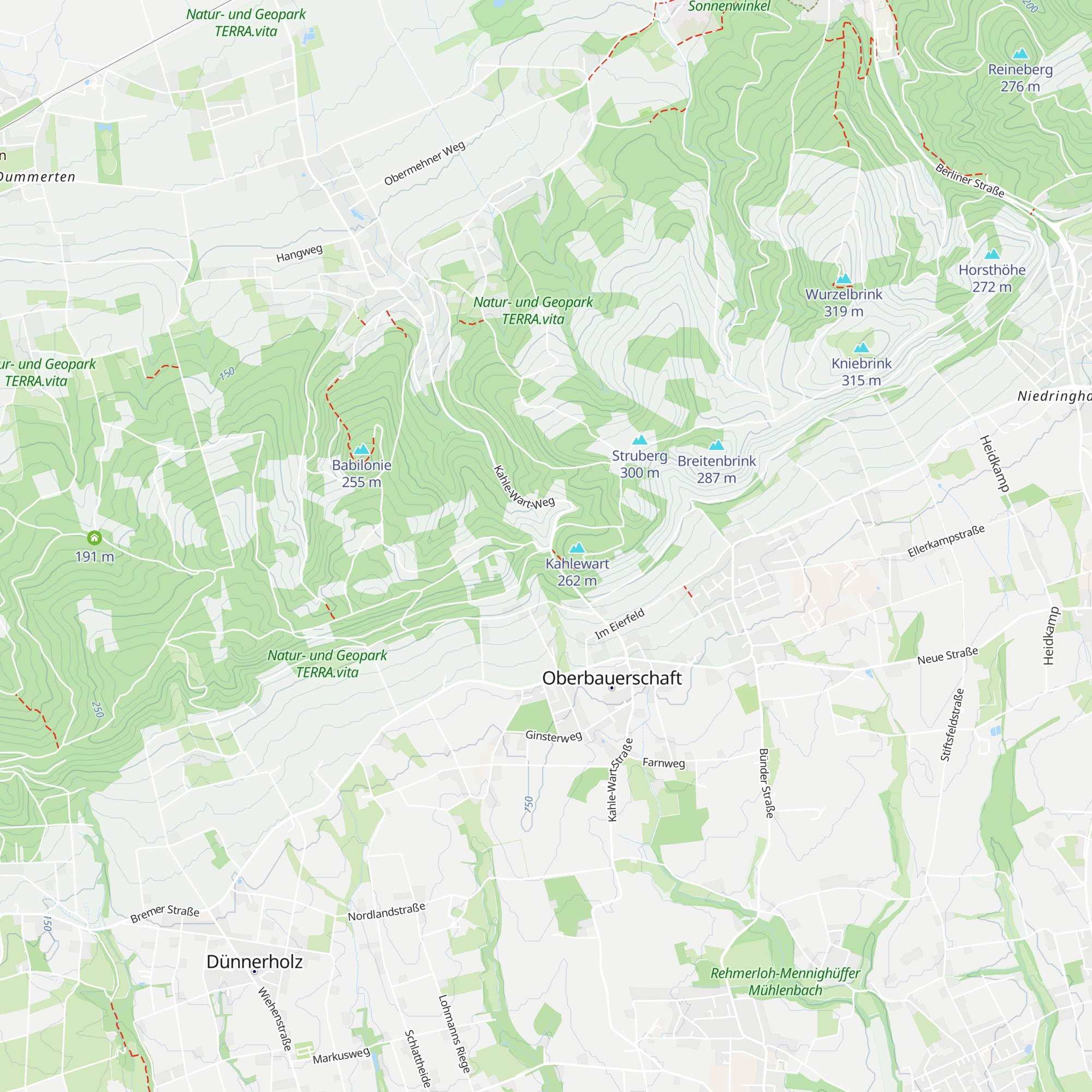 Schutzhütte Kahle-Wart map