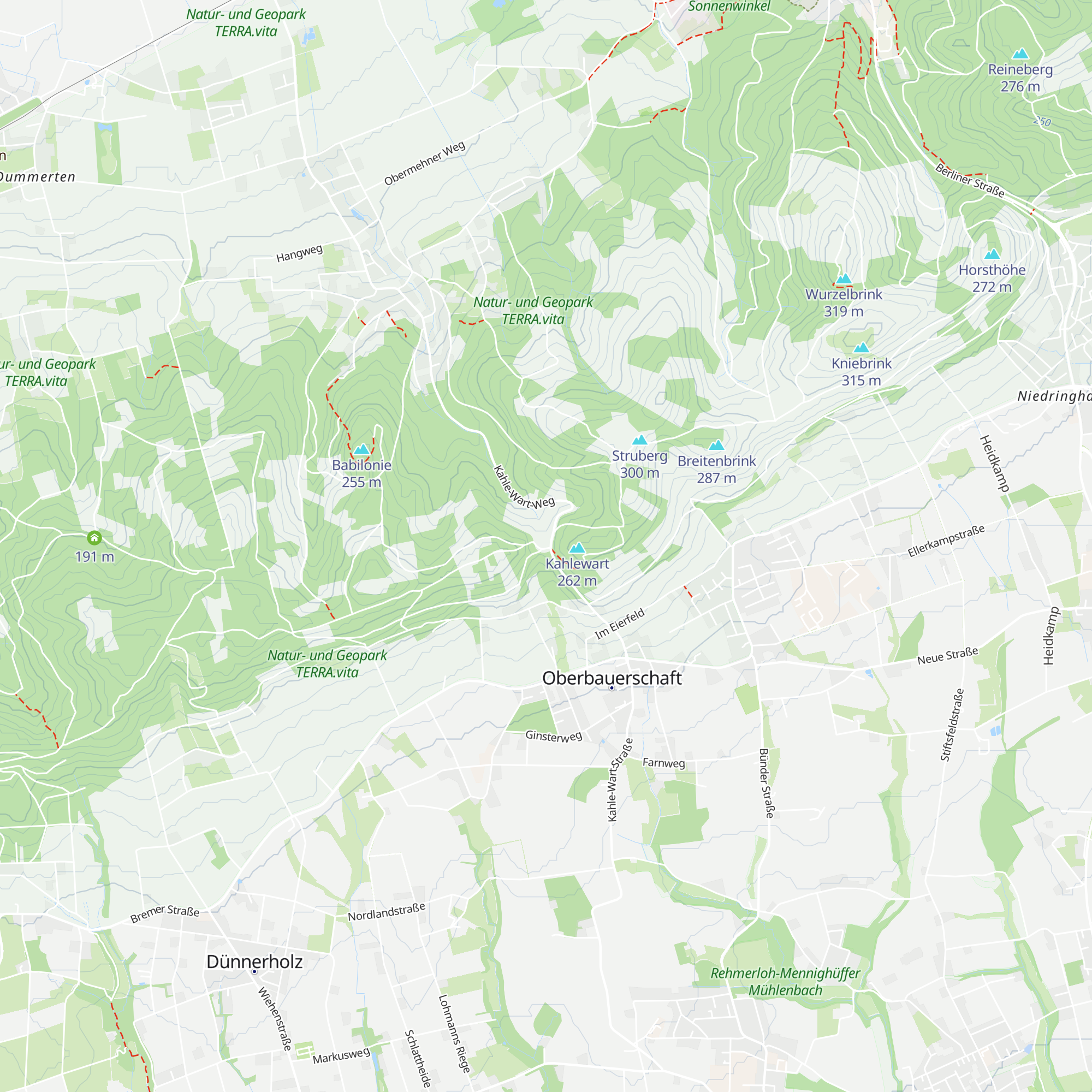 Schutzhütte Kahle-Wart map