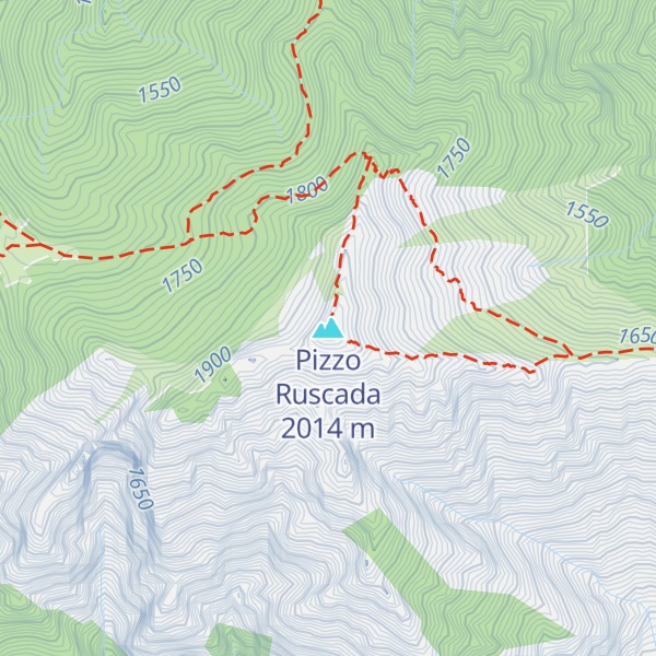 Map of Pizzo Ruscada