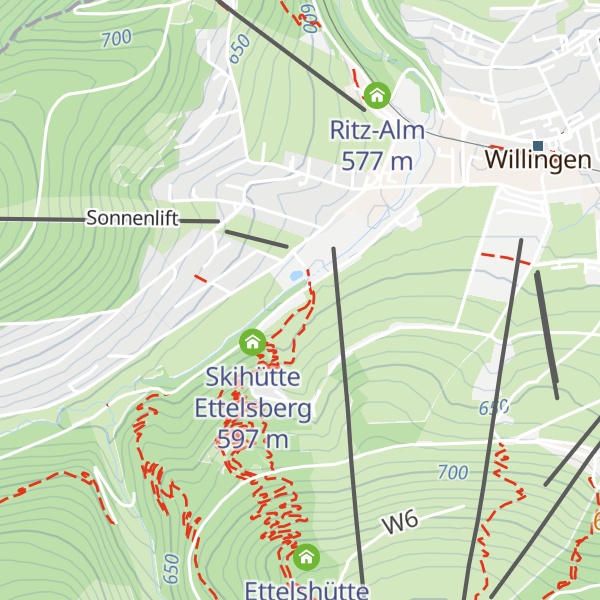 Map of K1 Hütte
