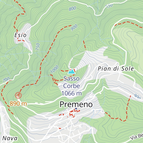 Map of Sasso Corbe