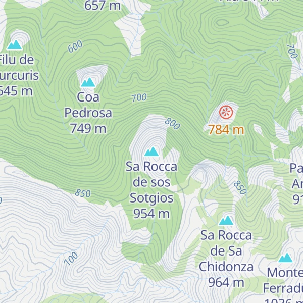 Map of Sa Rocca de sos Sotgios