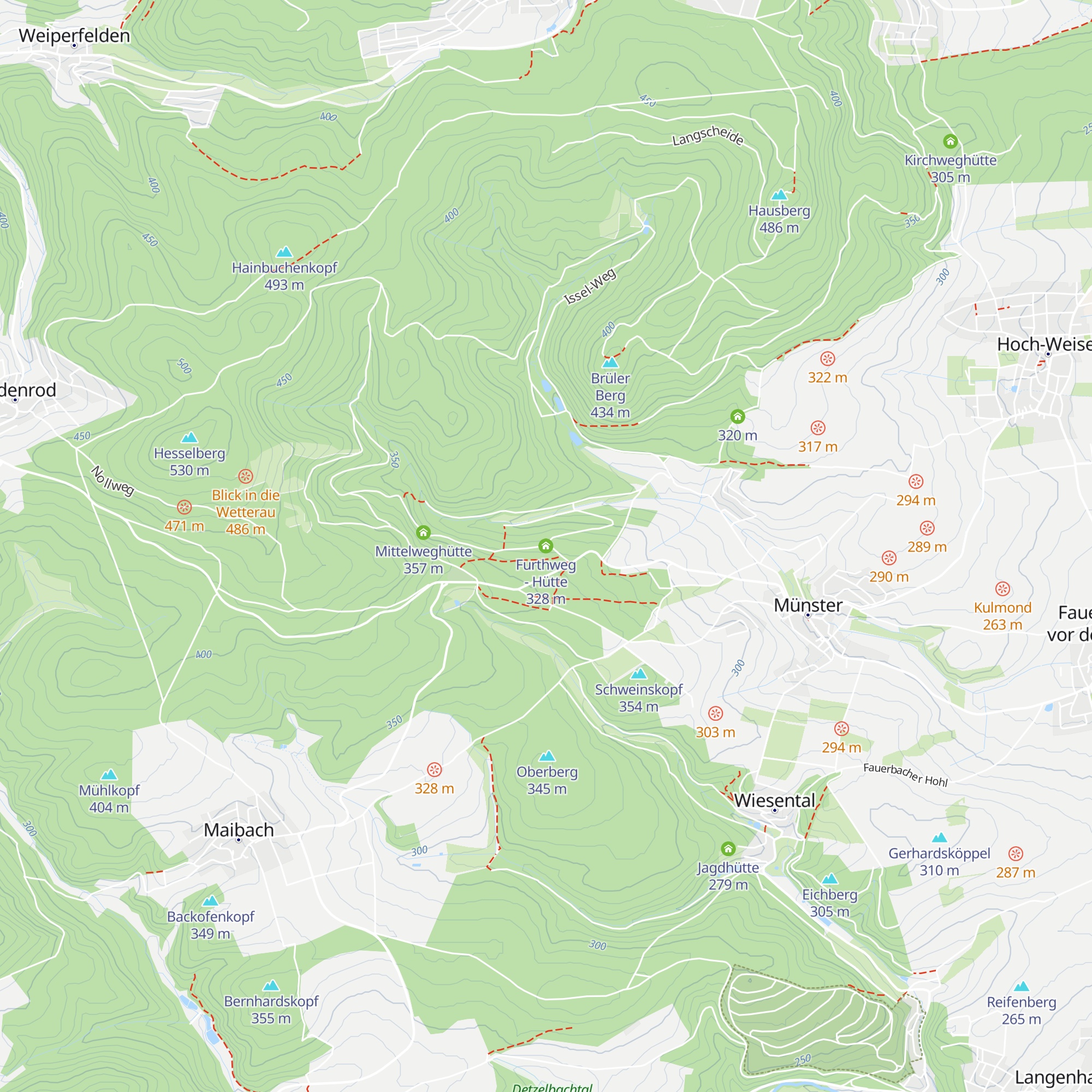 Furthweg - Hütte map