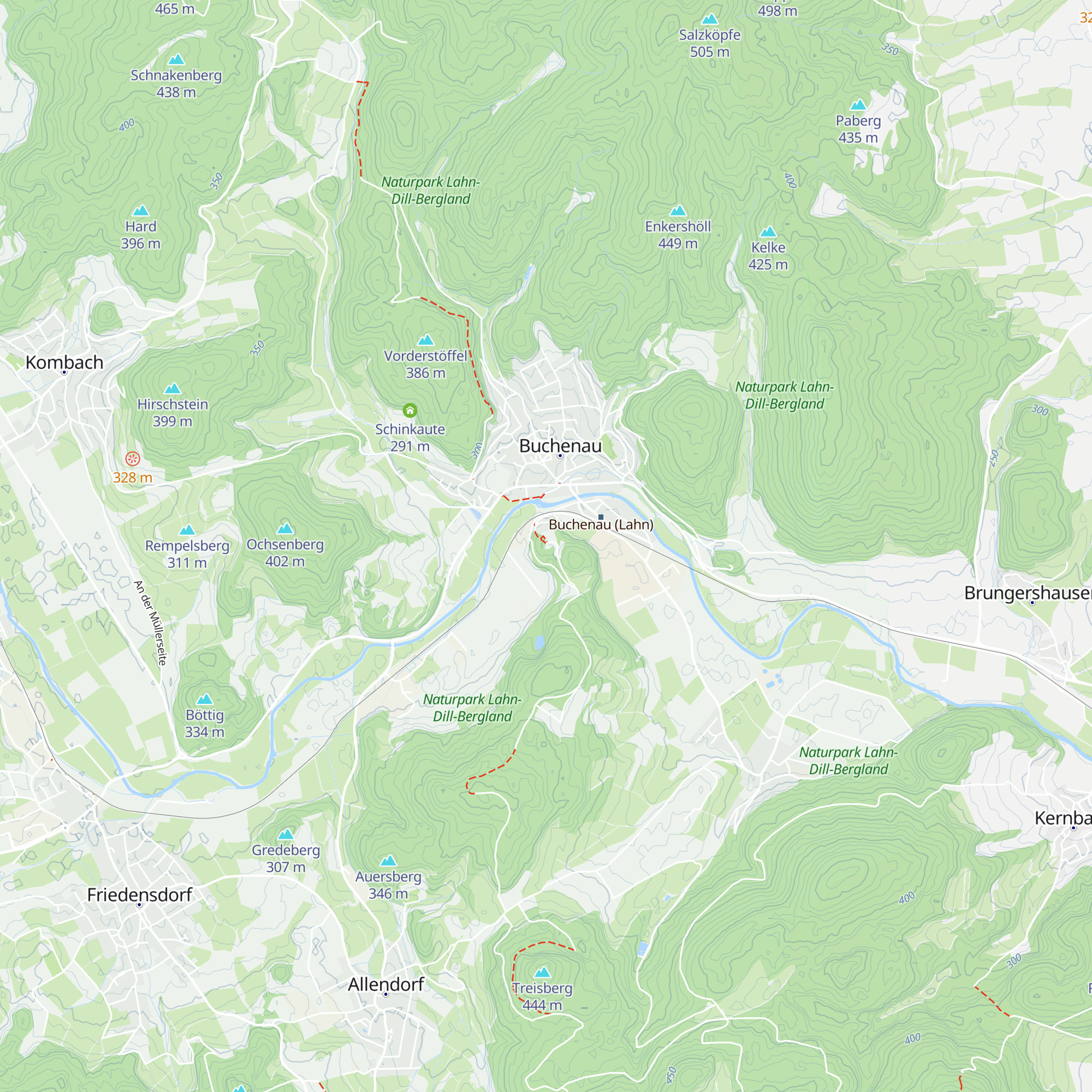 Schutzhütte "Burgberg" / "Auf der Borg" map