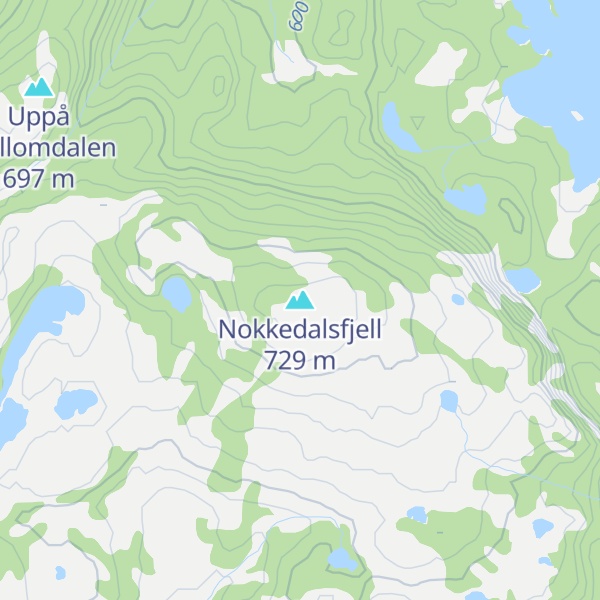 Map of Nokkedalsfjell