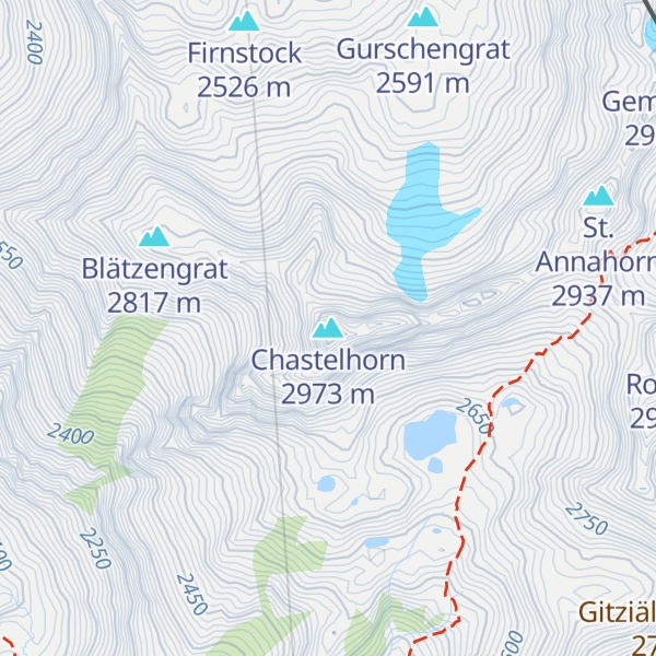 Map of Chastelhorn