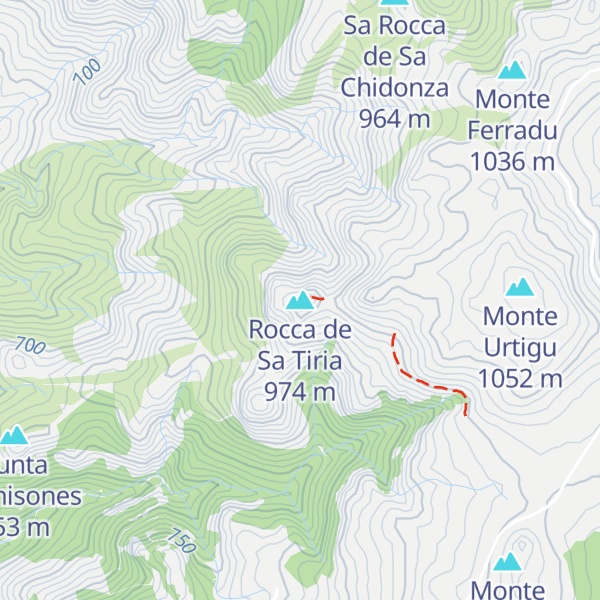 Map of Rocca de Sa Tiria