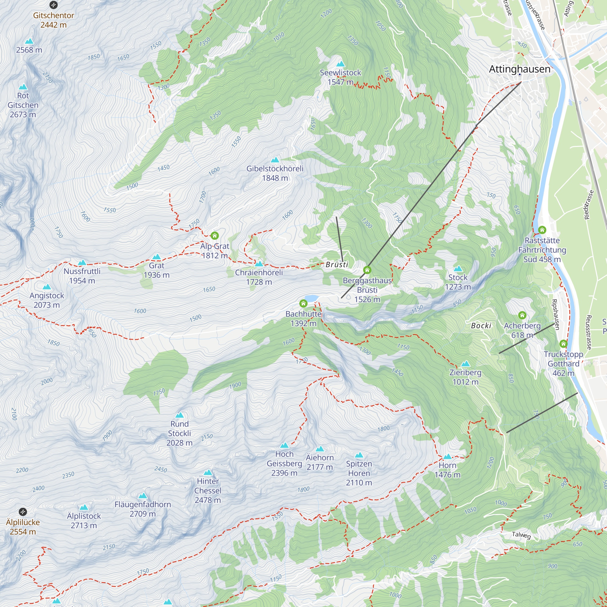 Bachhütte map