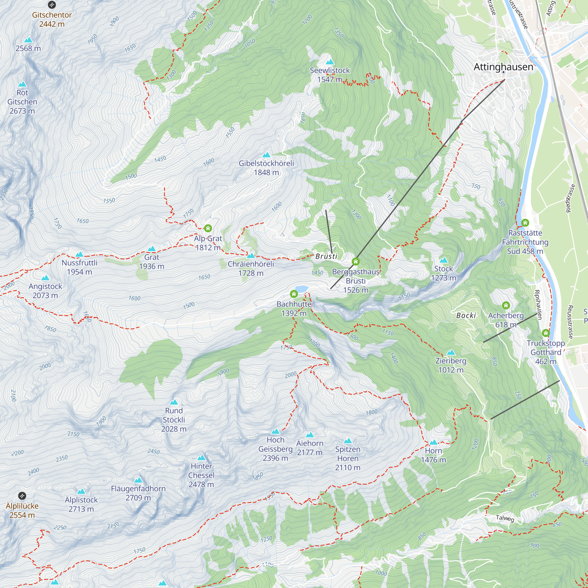 Bachhütte map
