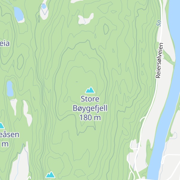 Map of Store Bøygefjell