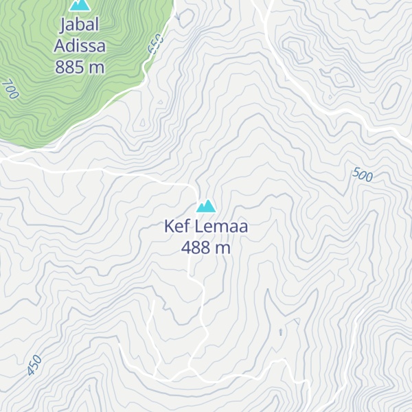 Map of Kef Lemaa