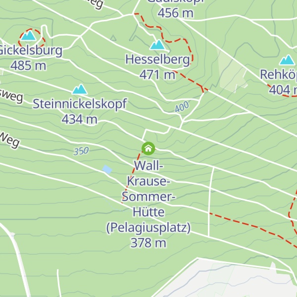 Map of Wall-Krause-Sommer-Hütte (Pelagiusplatz)