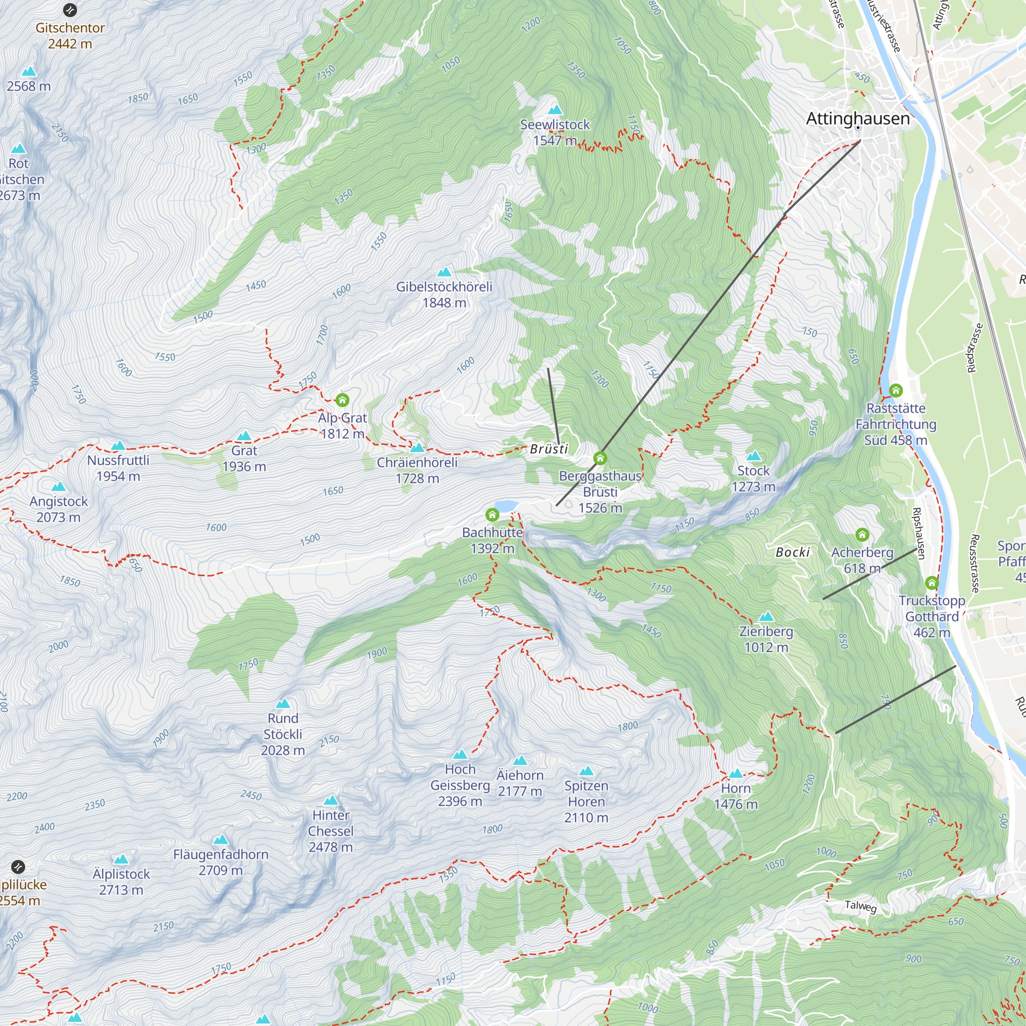 Bachhütte map