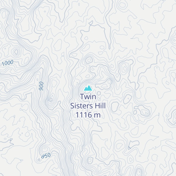 Map of Twin Sisters Hill