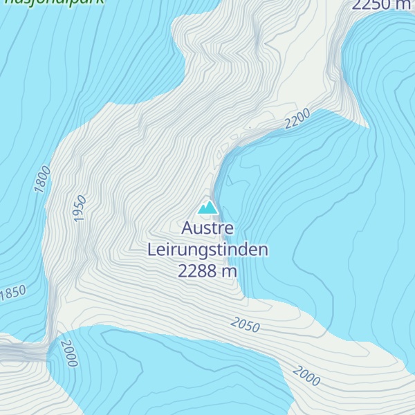 Map of Austre Leirungstinden