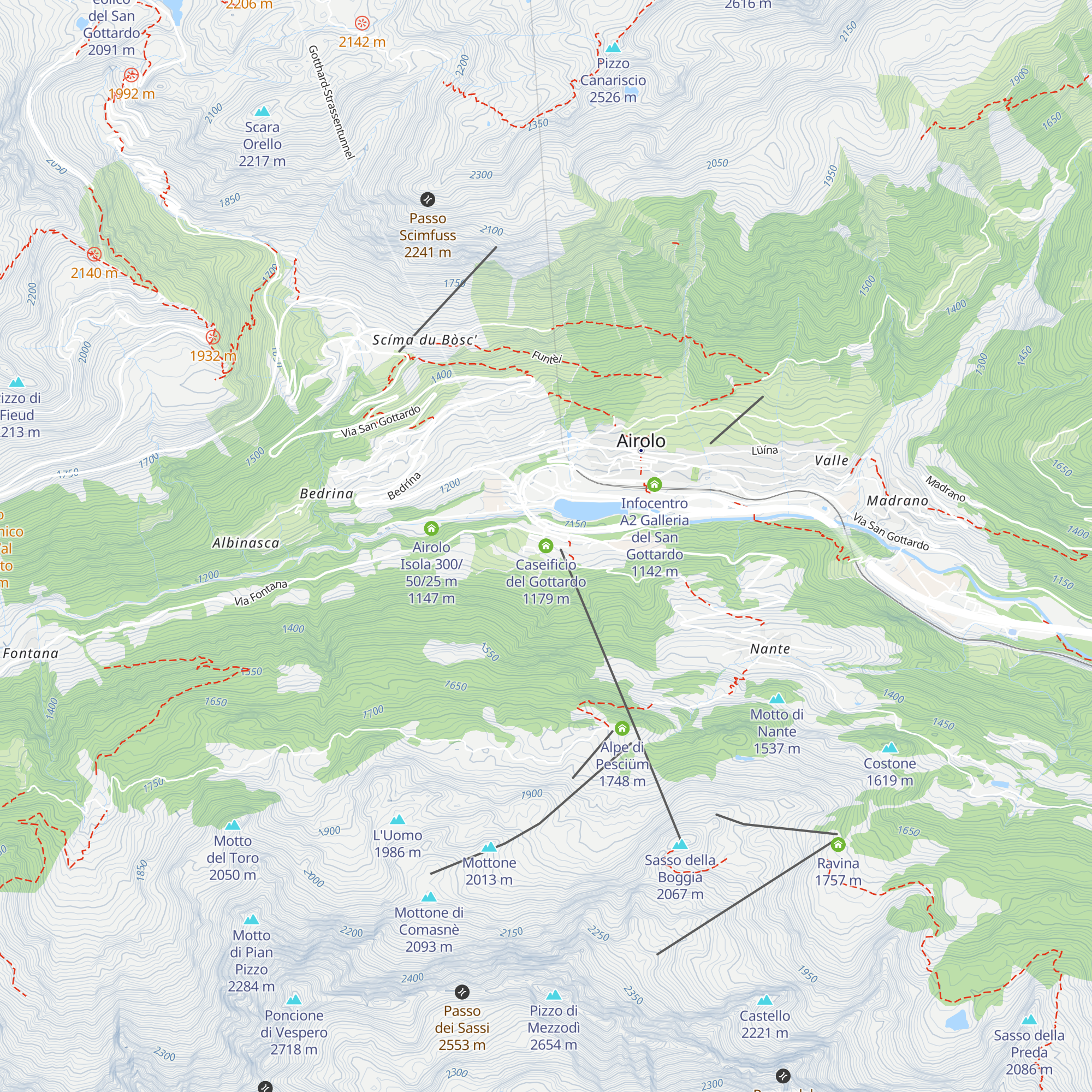 Caseificio del Gottardo map