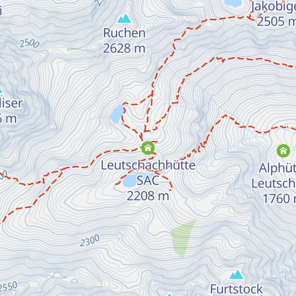 Map of Leutschachhütte SAC