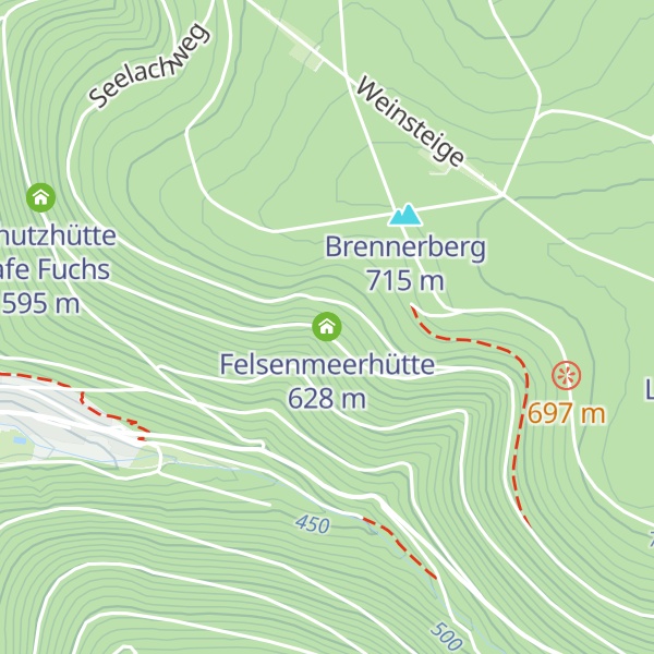 Map of Felsenmeerhütte