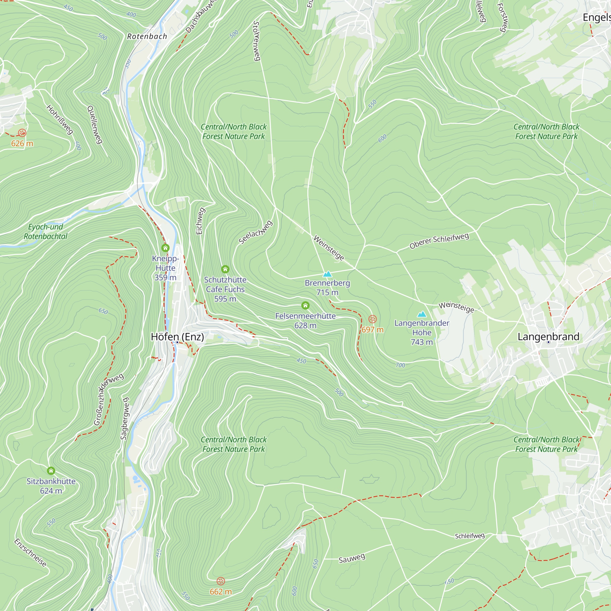 Felsenmeerhütte map