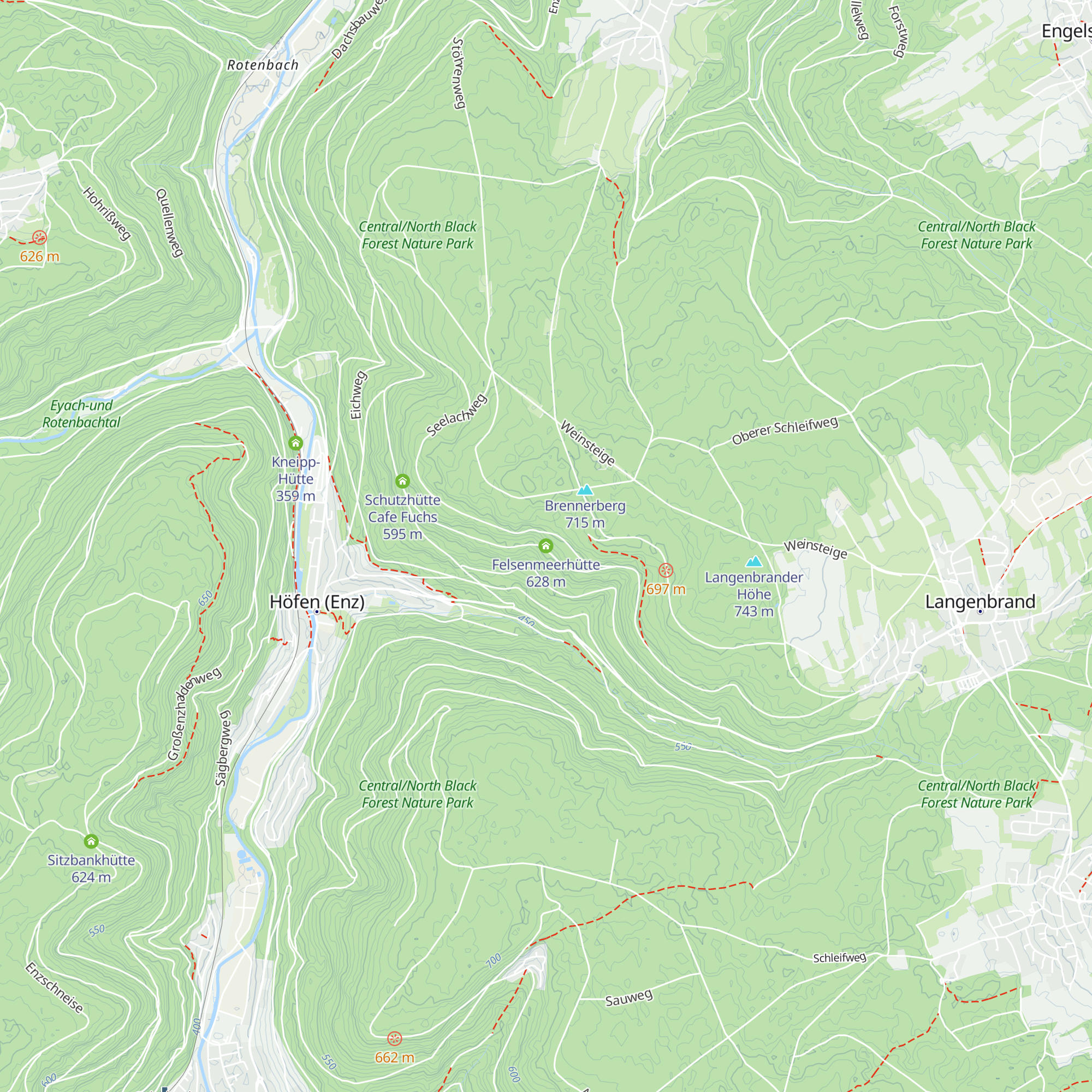 Felsenmeerhütte map