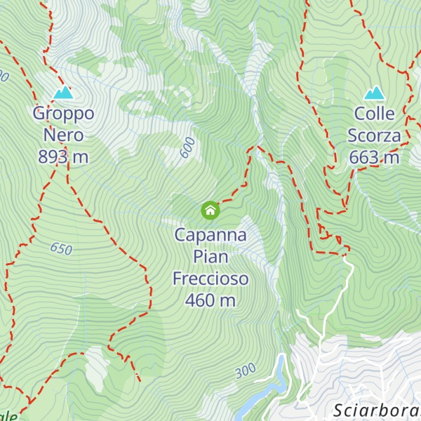 Map of Capanna Pian Freccioso
