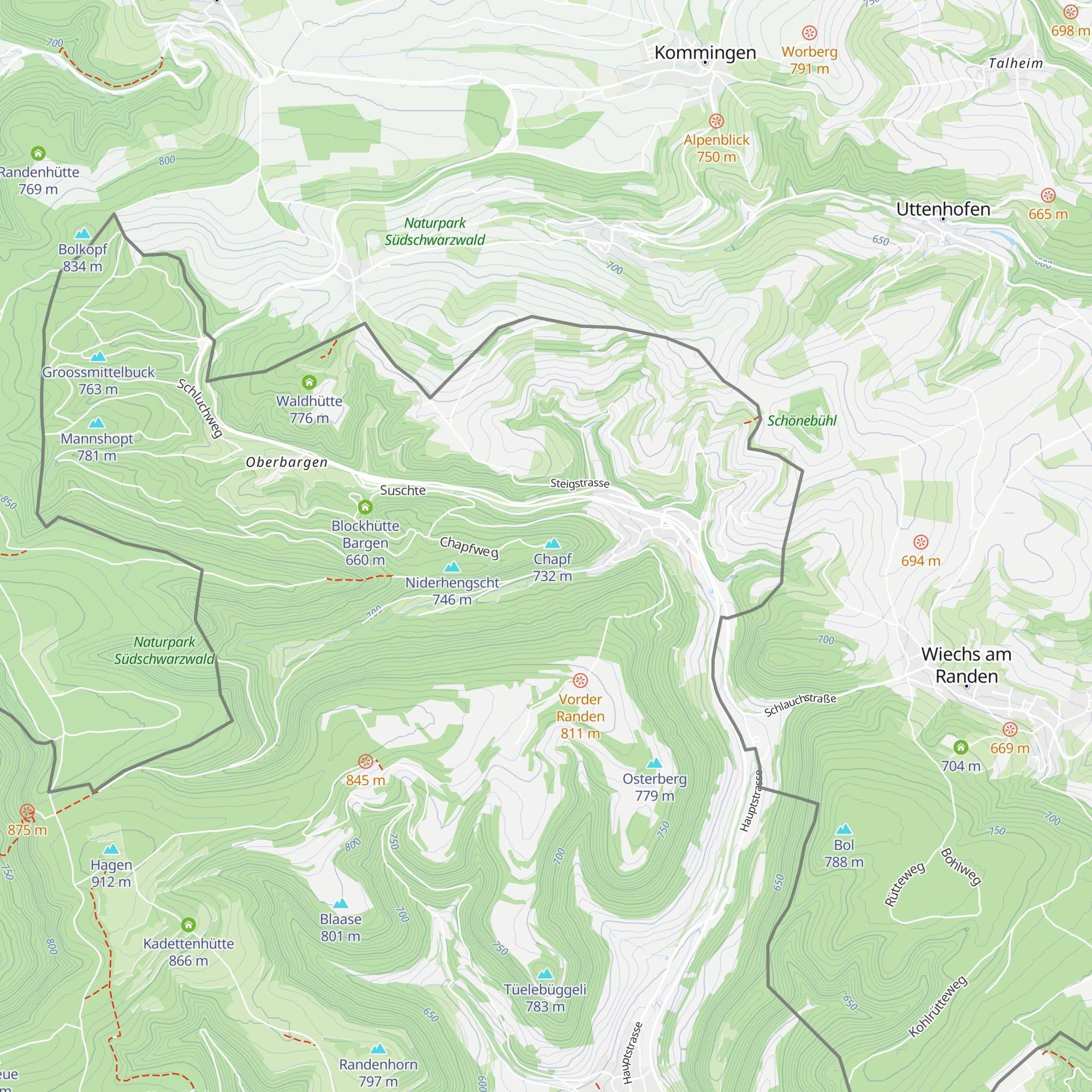 Chapfhütte map