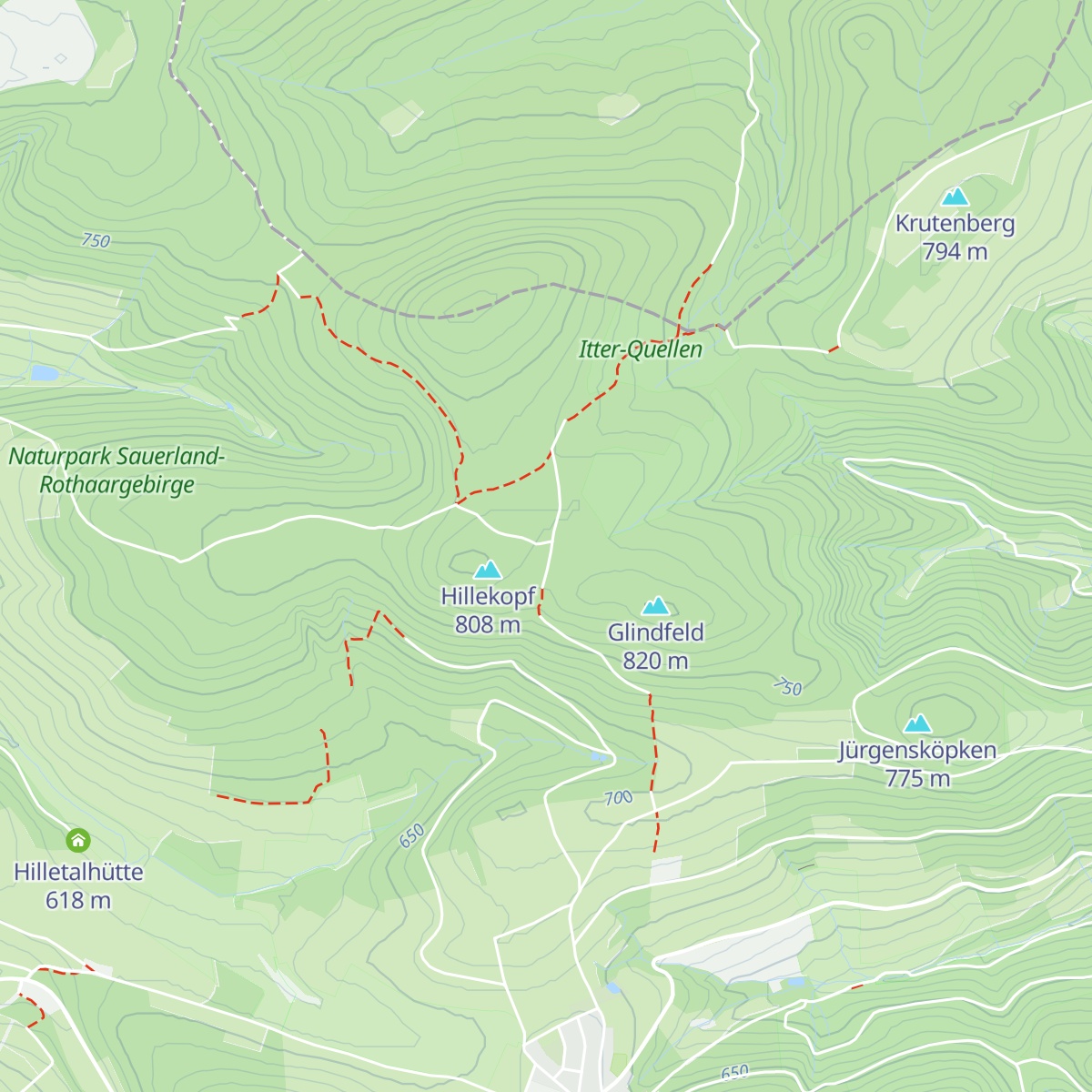 Hillekopfhütte map