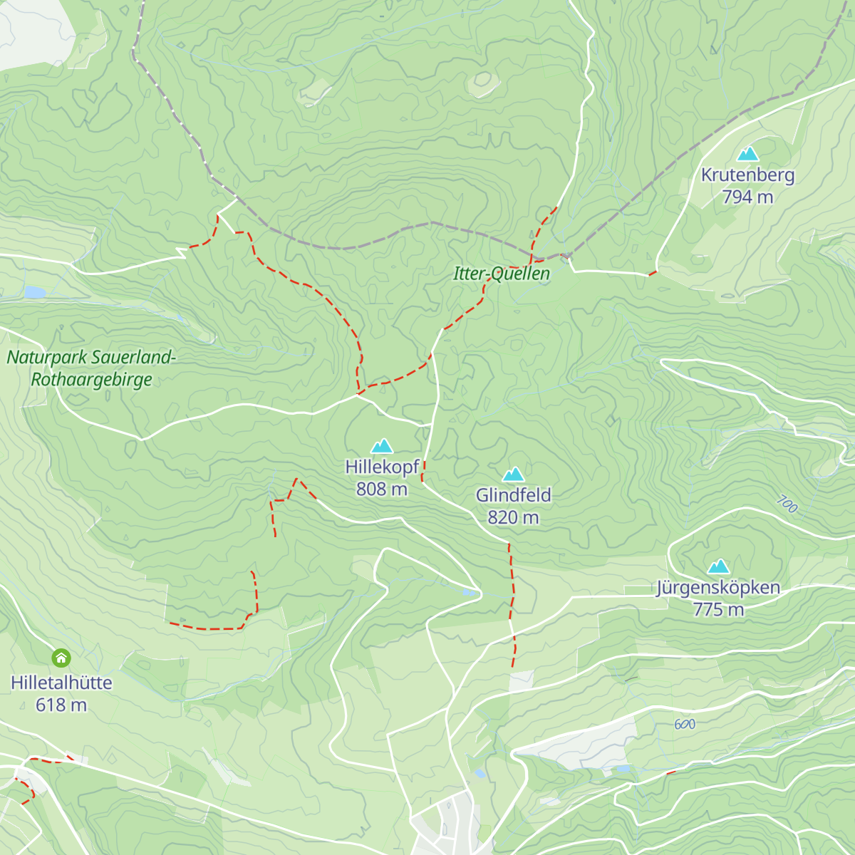 Hillekopfhütte map