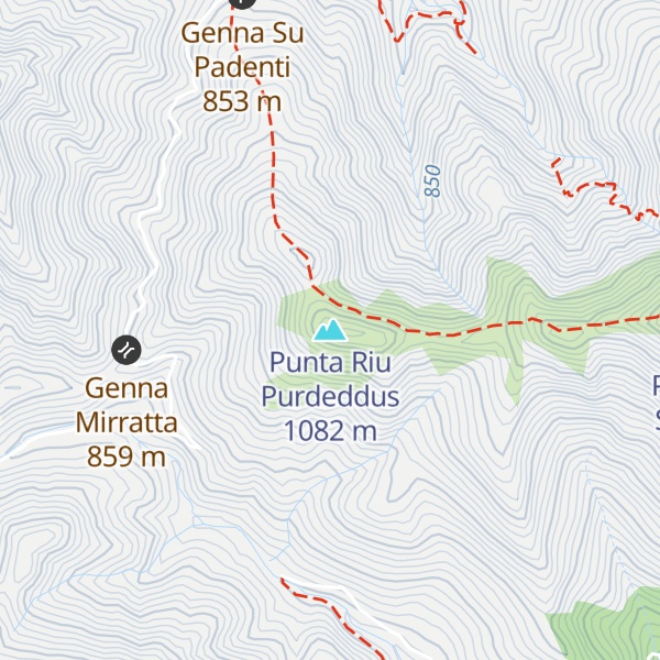 Map of Punta Riu Purdeddus