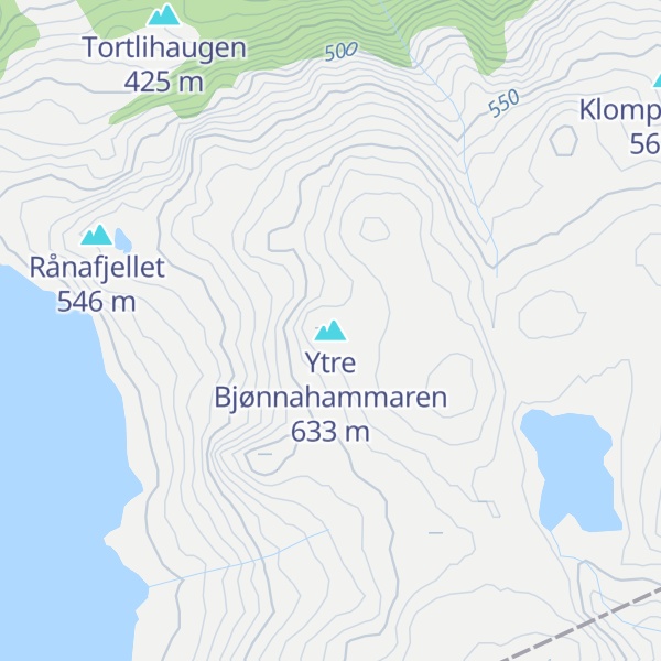 Map of Ytre Bjønnahammaren