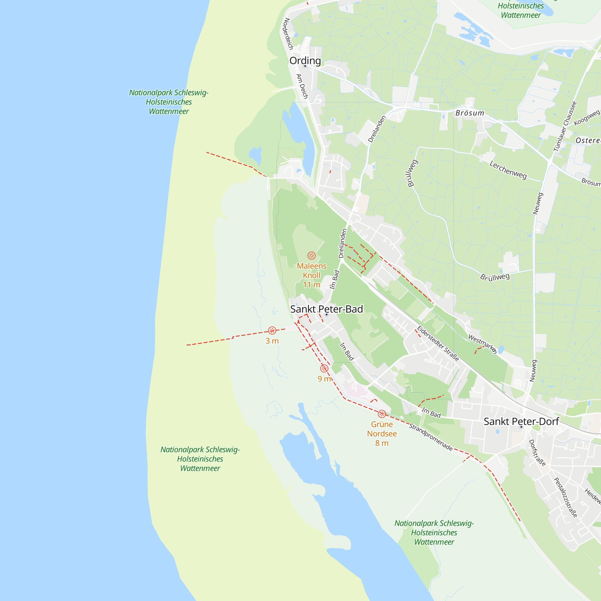 Schutzstation Wattenmeer map