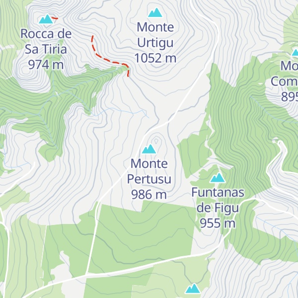 Map of Monte Pertusu