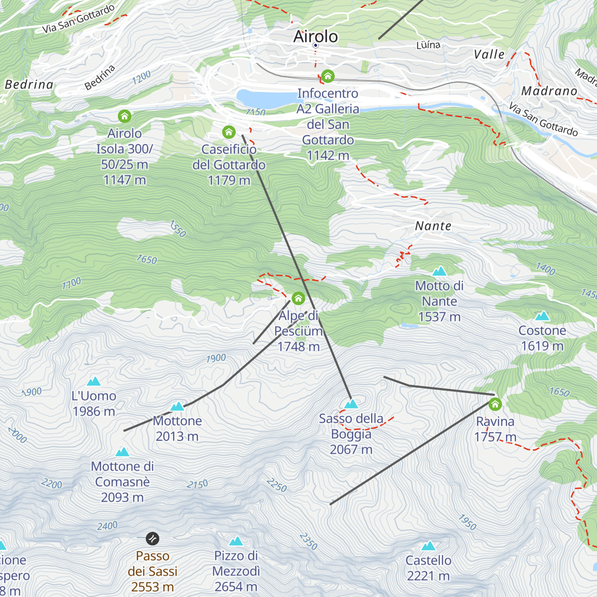 Alpe di Pesciüm map