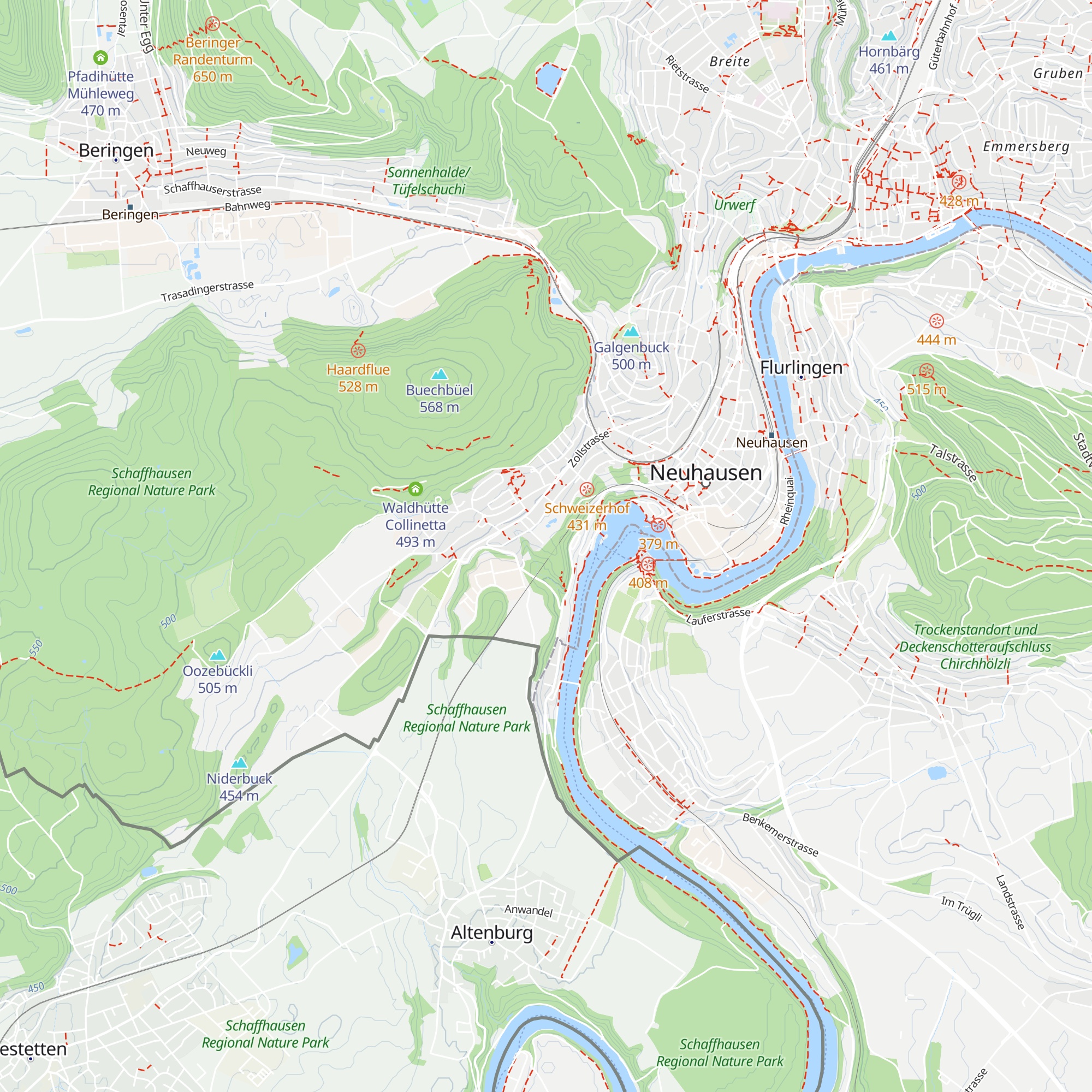 Pfadihütte Neuhausen map