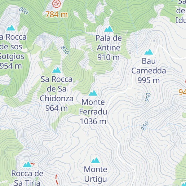 Map of Monte Ferradu
