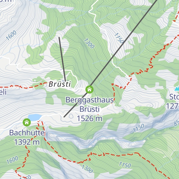 Map of Berggasthaus Brüsti