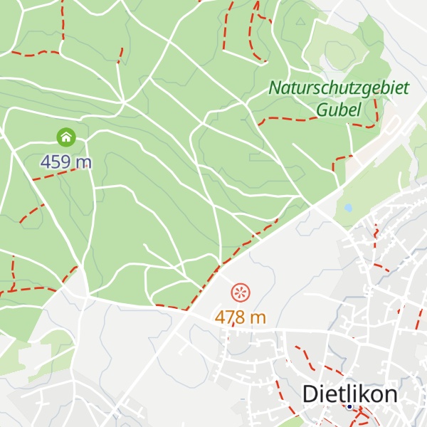 Map of Waldhütte Hard