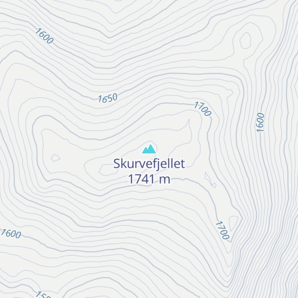 Map of Skurvefjellet