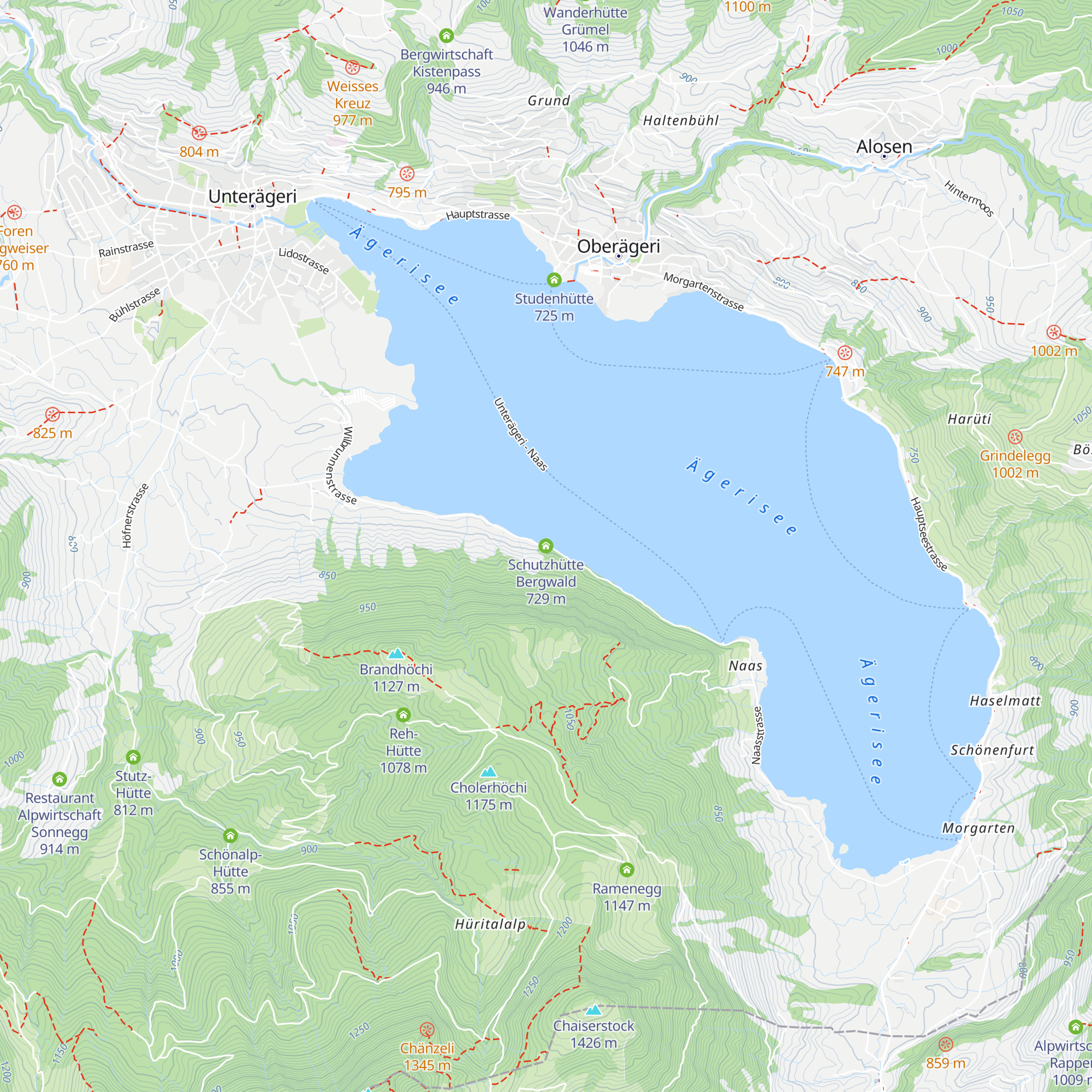 Schutzhütte Bergwald map