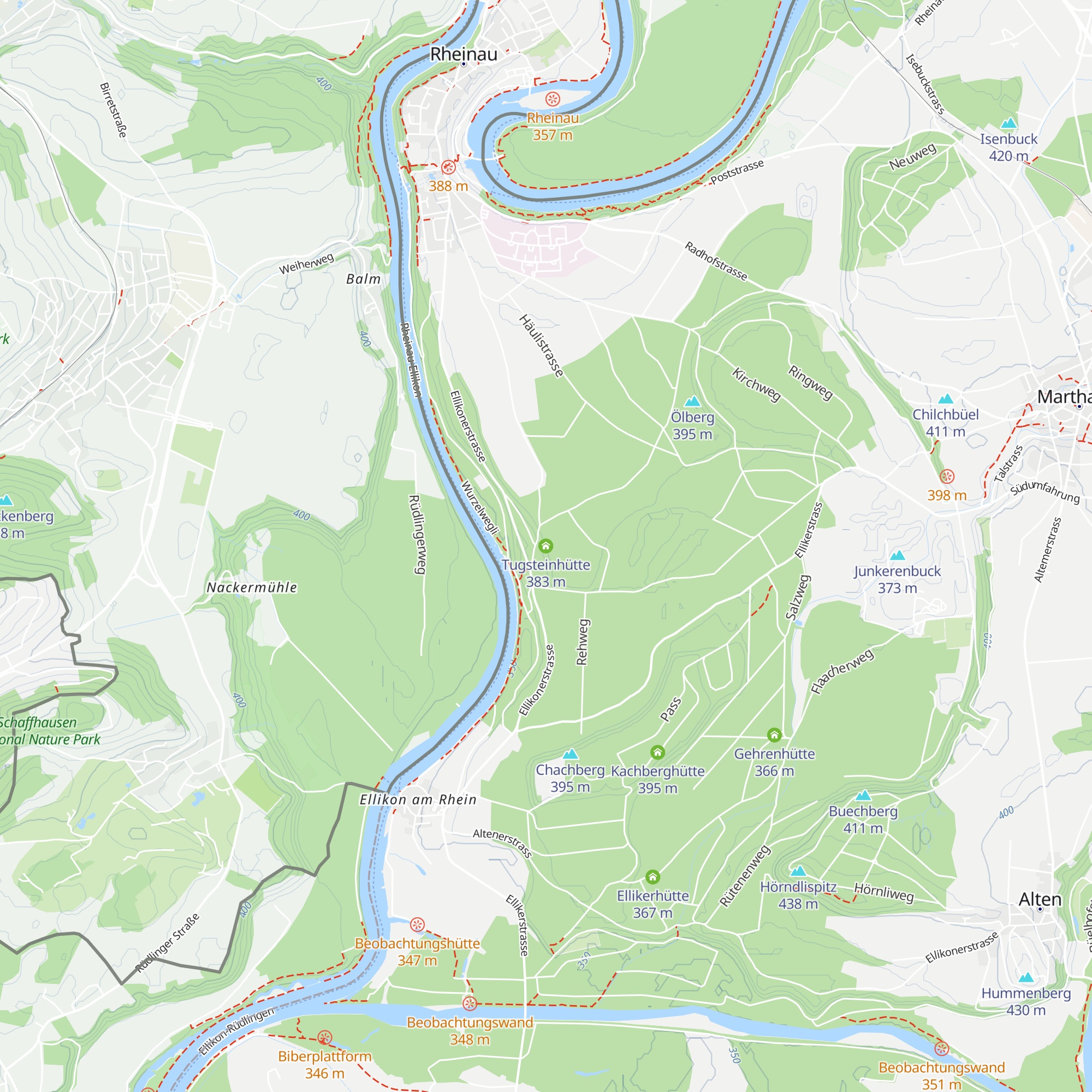 Tugsteinhütte map