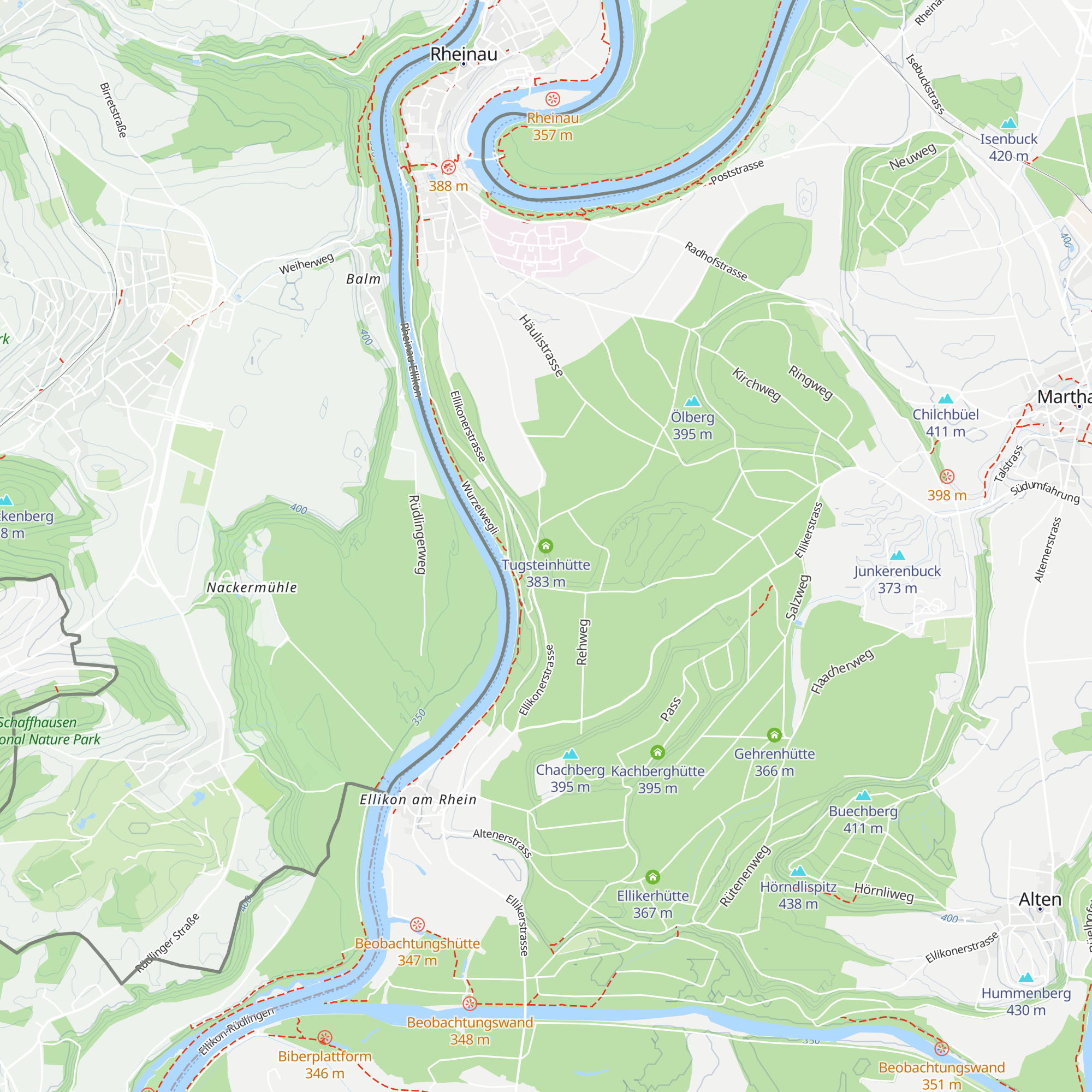 Tugsteinhütte map