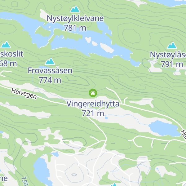 Map of Vingereidhytta
