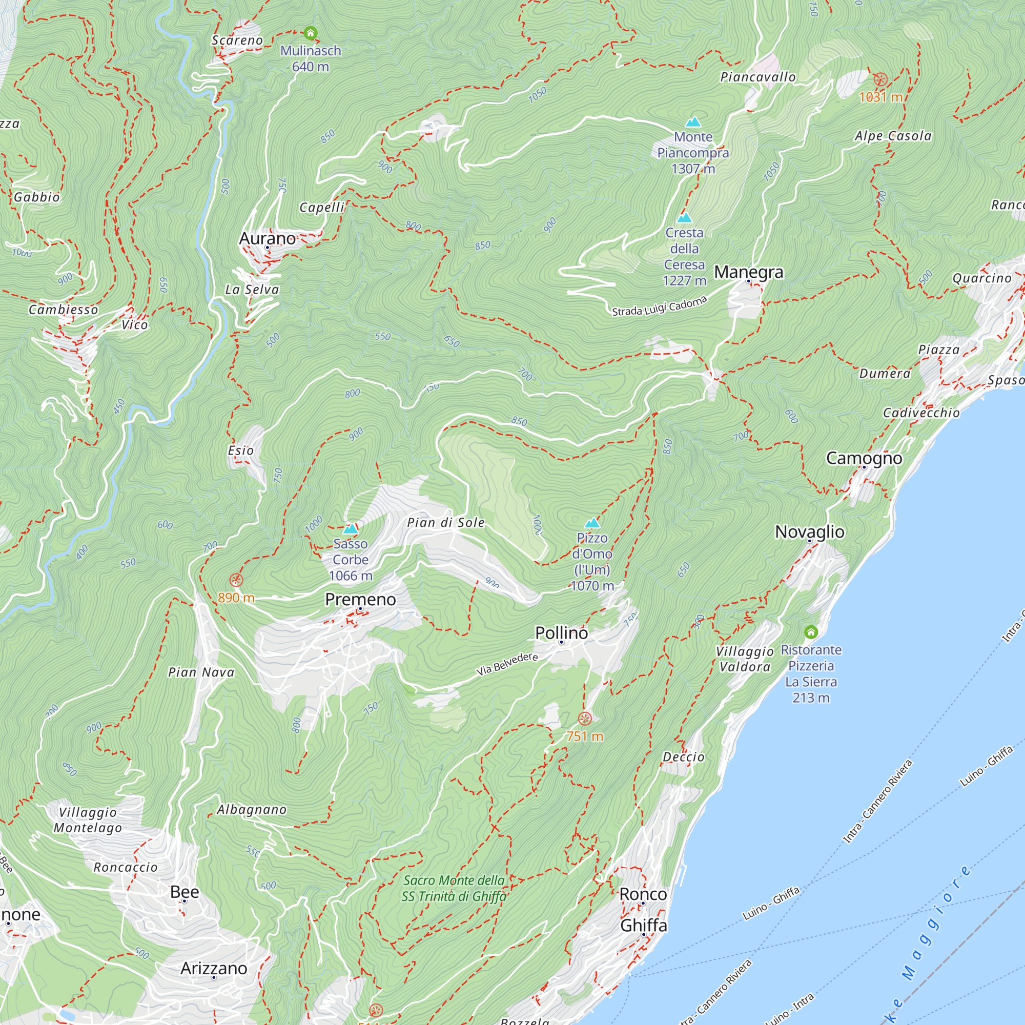 Golf Pian di Sole map
