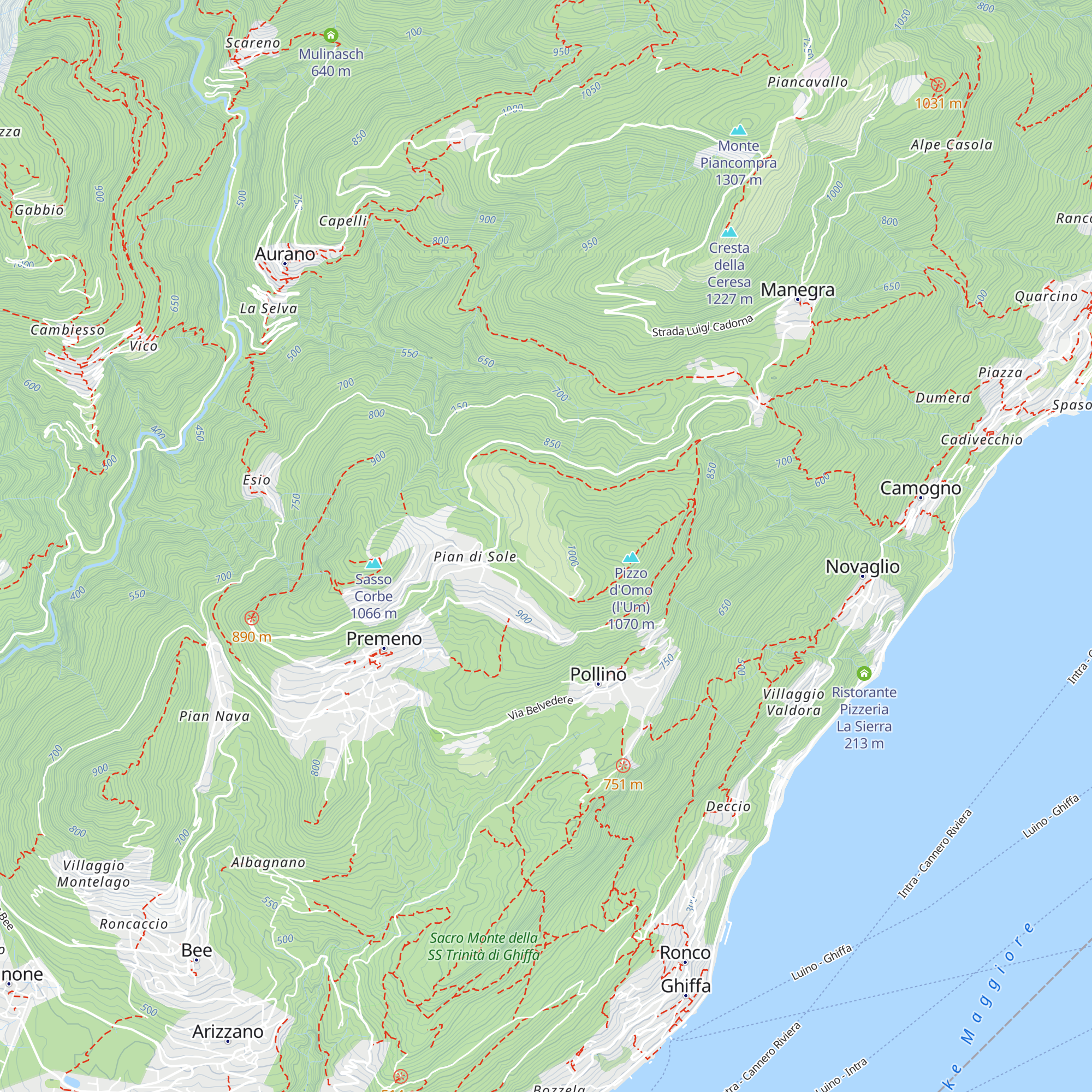 Golf Pian di Sole map