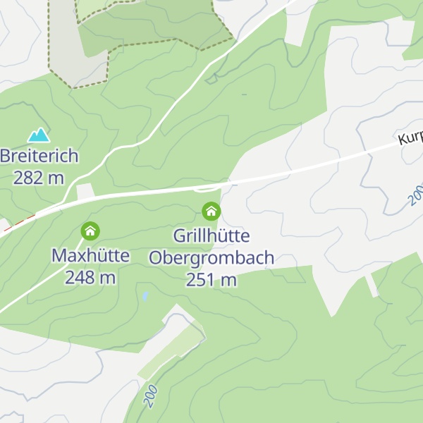 Map of Grillhütte Obergrombach